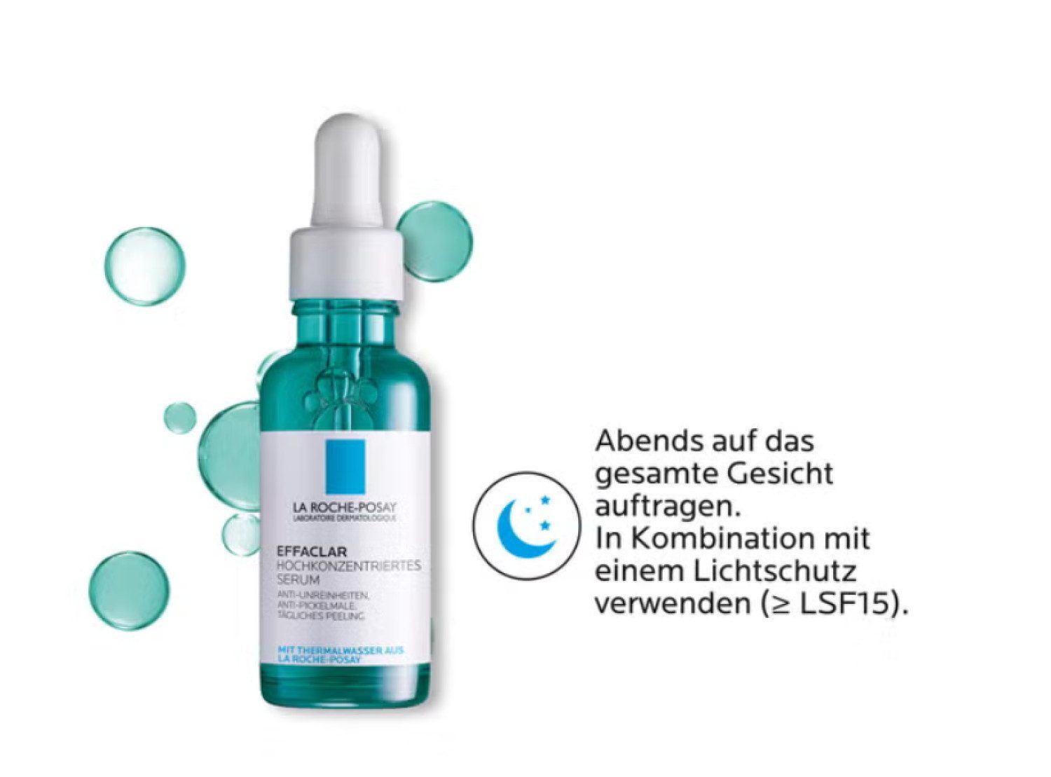 La Roche-Posay Gesichtsserum Effaclar Hochkonzentriertes Serum 30 ml mit Niacinamid und Salicylsäure, Für fettige & zu Akne neigende Haut