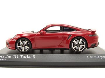 Minichamps Modellauto Porsche 911 (992) Turbo S 2020 rot Modellauto 1:43 Minichamps, Maßstab 1:43