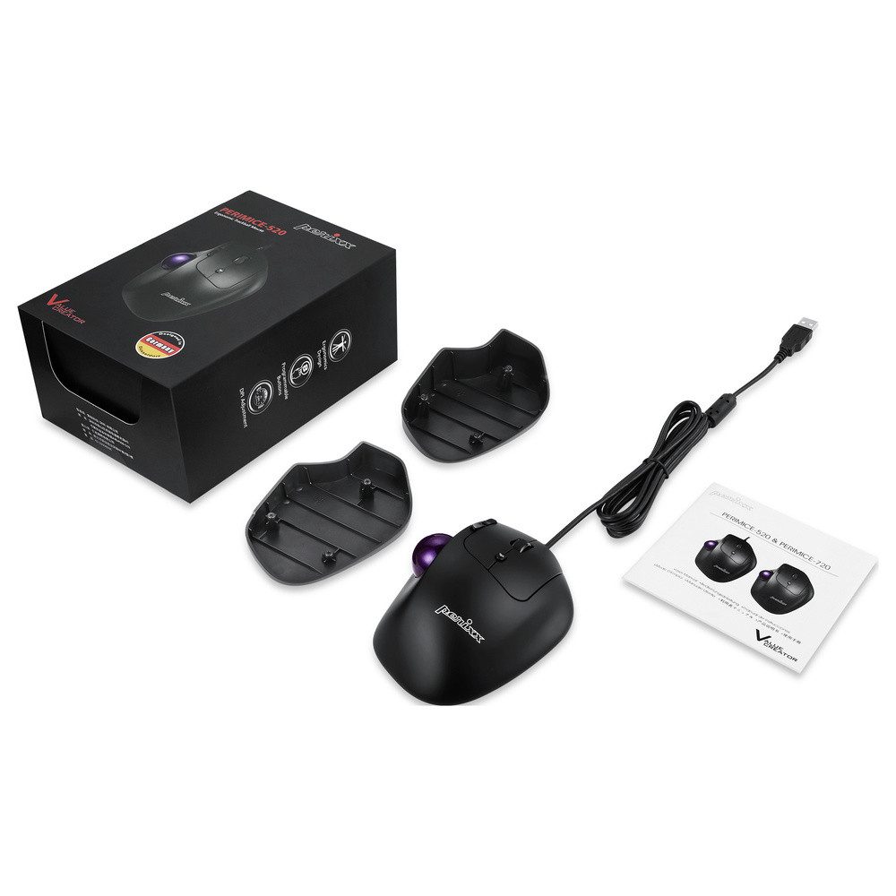 Perixx Perixx PERIMICE-520 Ergonomische Maus Kabelgebunden Schwarz 8 Tast Mäuse
