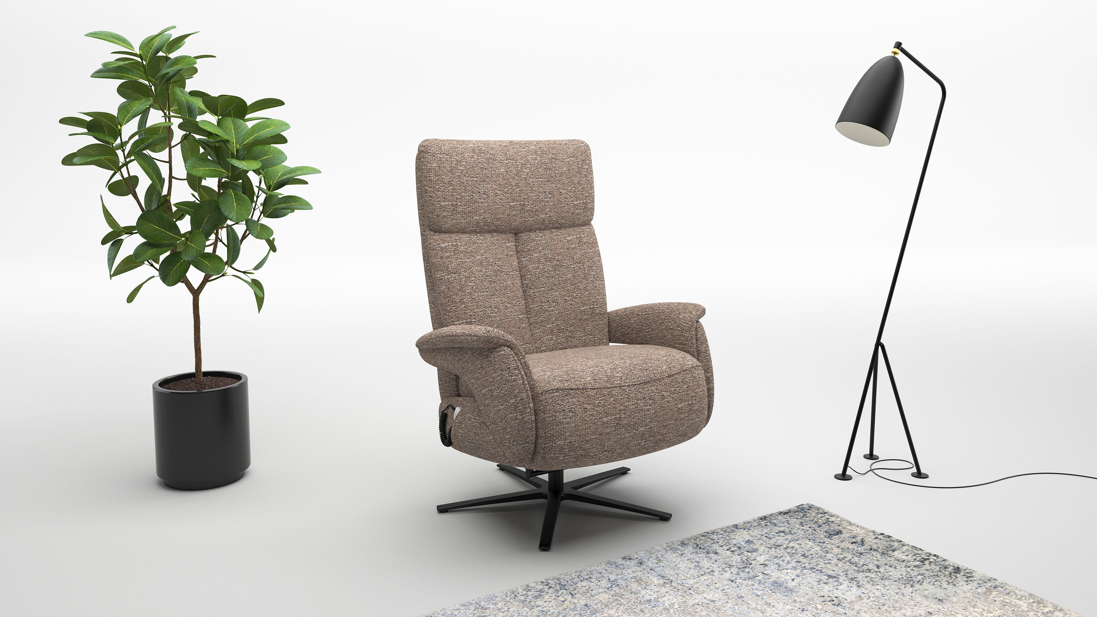 sit&more TV-Sessel Triple Seven Xtra large, bis 200kg belastbar, mit Herz-Waage Funktion, inkl. Kopfteil- & Drehfunktion, wahlweise mit Akku und Aufstehhilfe