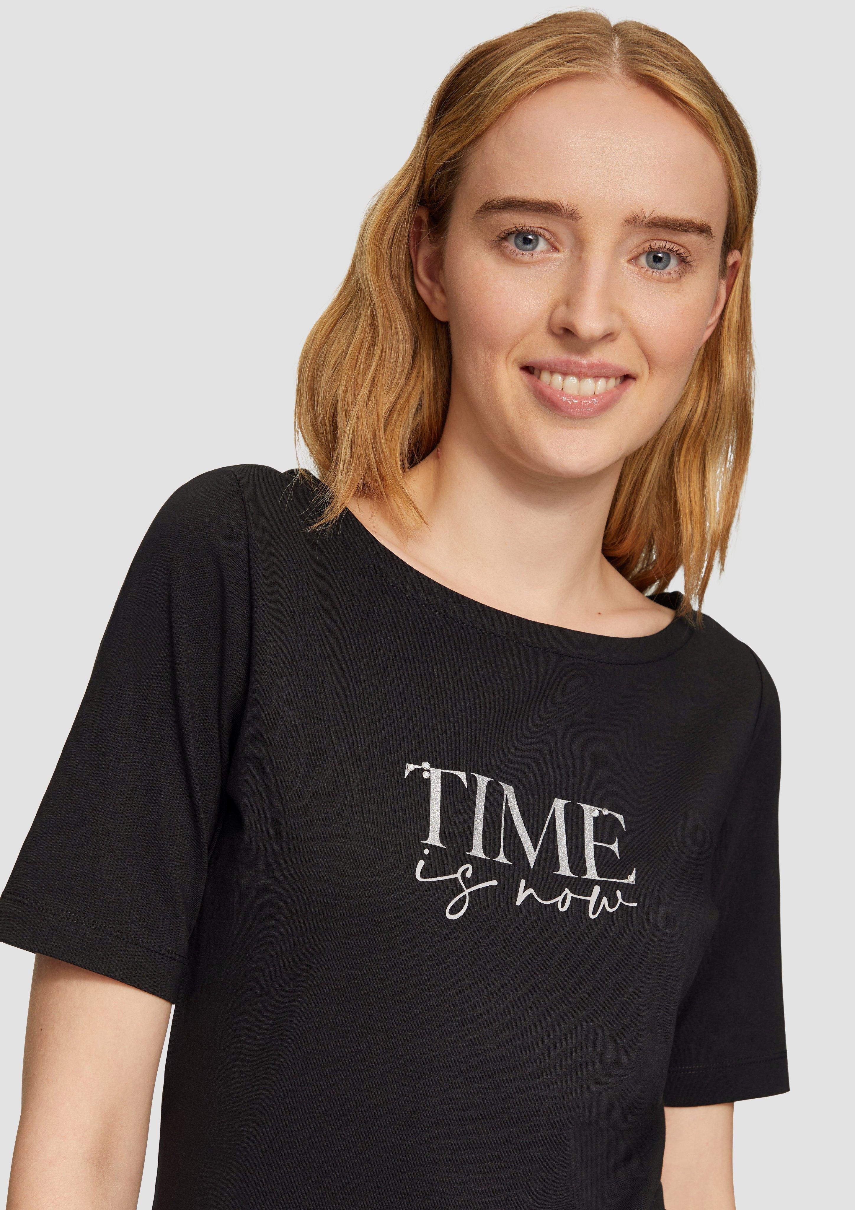 s.Oliver BLACK LABEL Kurzarmshirt T-Shirt mit günstig online kaufen