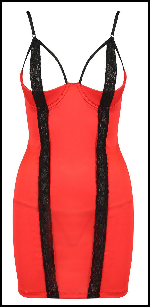 Passion Negligé figurbetonte Chemise mit Spitze und Cut-Out Cups