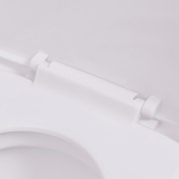 vidaXL Tiefspül-WC Wandmontierte Toilette Keramik Weiß