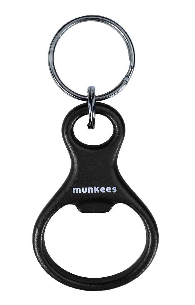 Munkees Flaschenöffner Schlüsselanhänger Achter Einzelpack Schwarz (1-tlg., Einzelartikel), Flaschenöffnerfunktion, kompaktes Design, geringes Gewicht