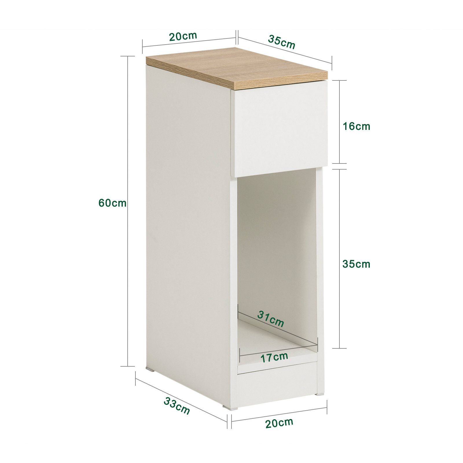 SoBuy Nachttisch FBT111, (1-St), Beistelltisch mit Schublade und Ablage, Nachtkästchen, (1-St), Beistelltisch schmal, Nachtschrank Nachtkommode, offenes Fach. Reduzierter Preis € 34,95. Unverbindliche Preisempfehlung € 79,95