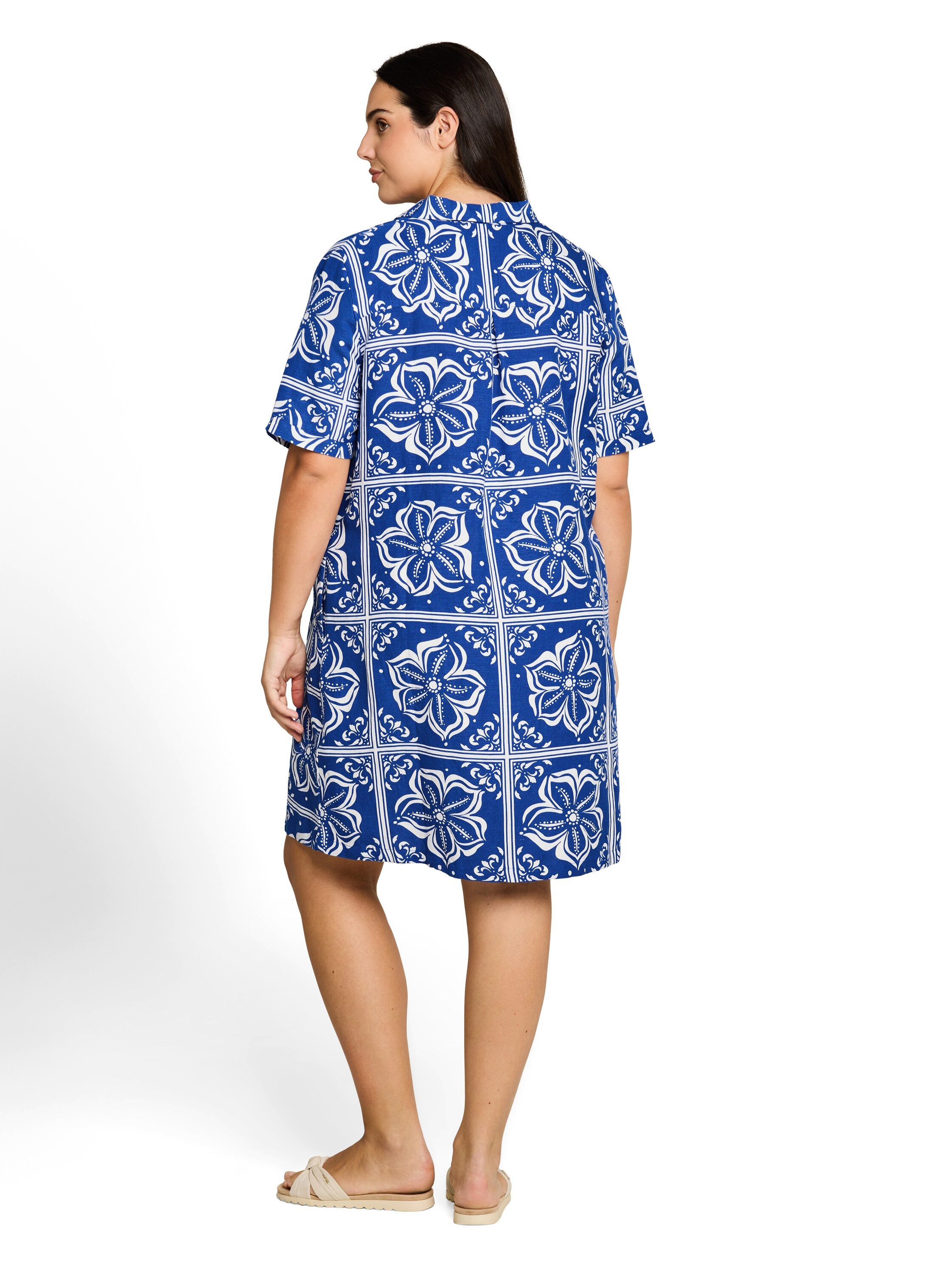 TOM TAILOR PLUS Druckkleid Sommerkleid mit grafischem Muster