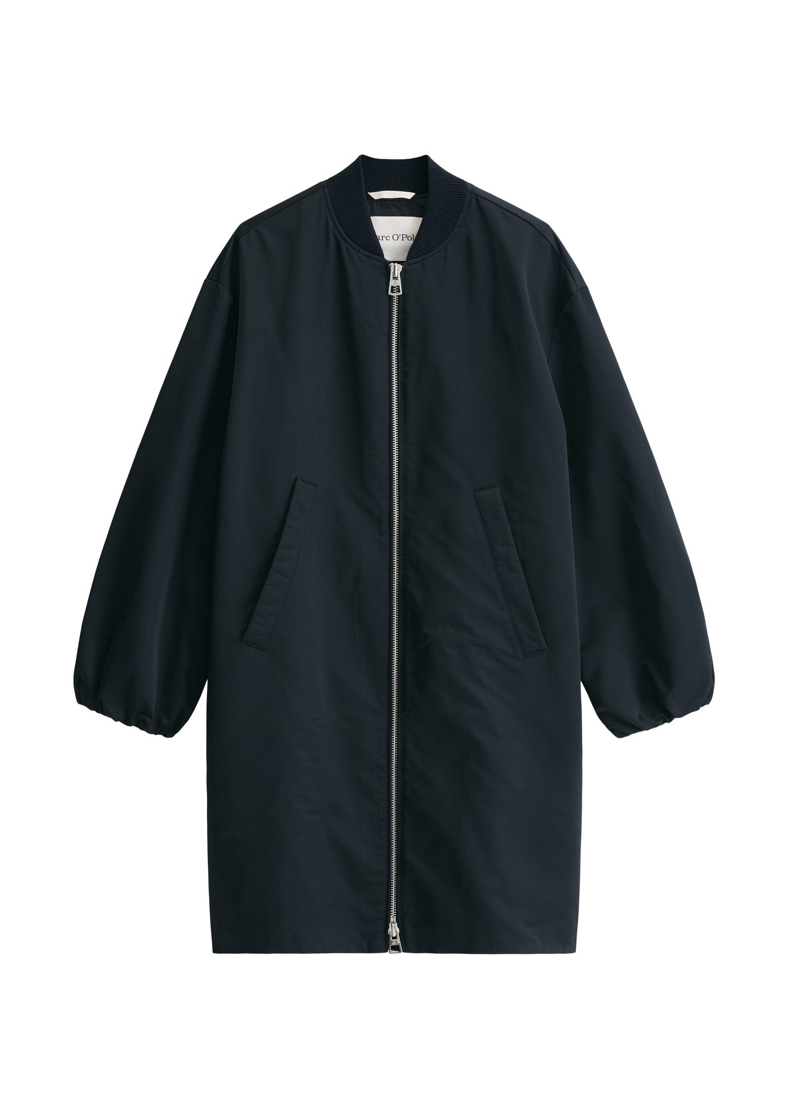 Marc O'Polo Langmantel im Aviator-Stil regular aus recyceltem Polyester-Twi günstig online kaufen