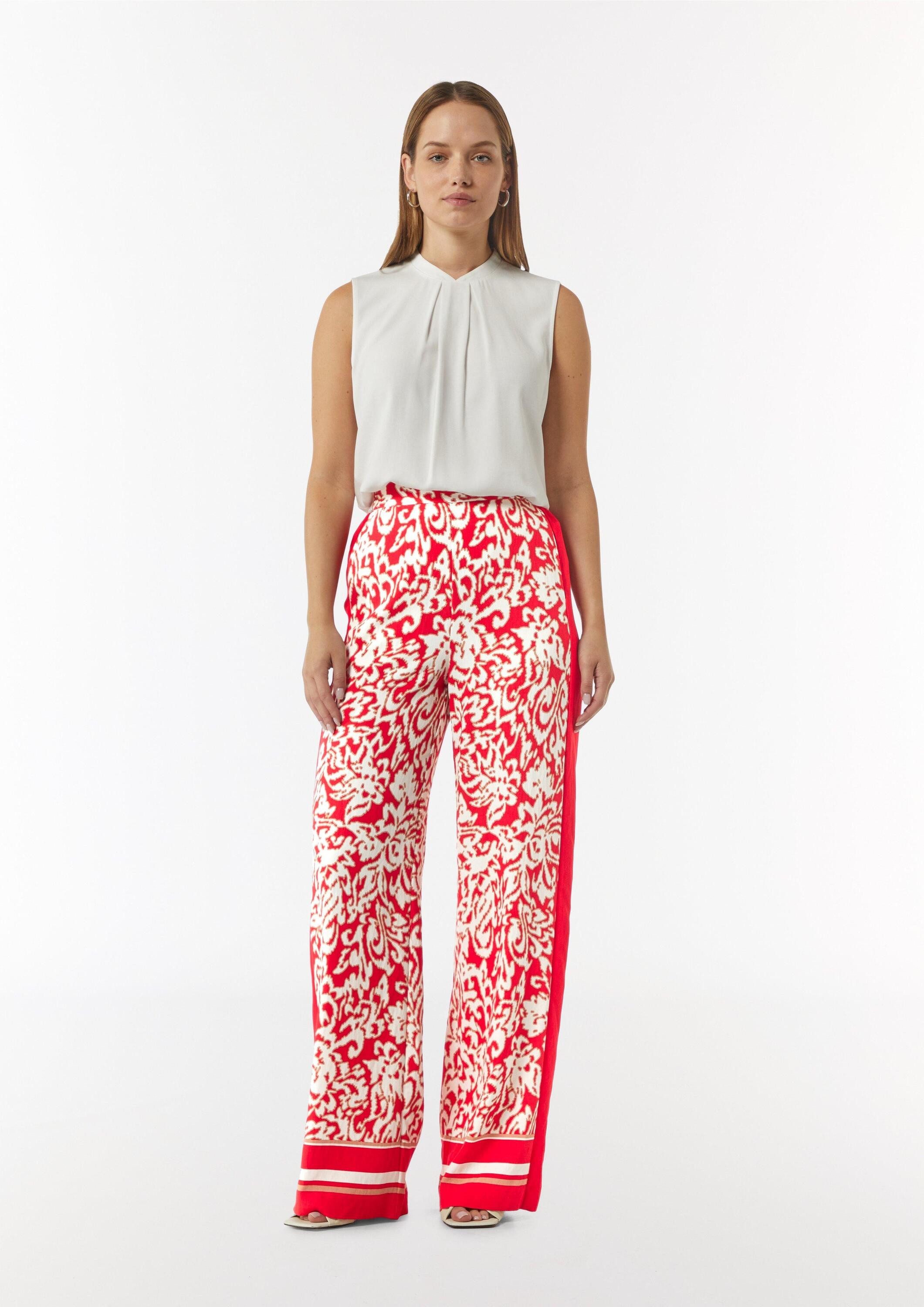 comma Chinos Hose Hose mit All-over-Print