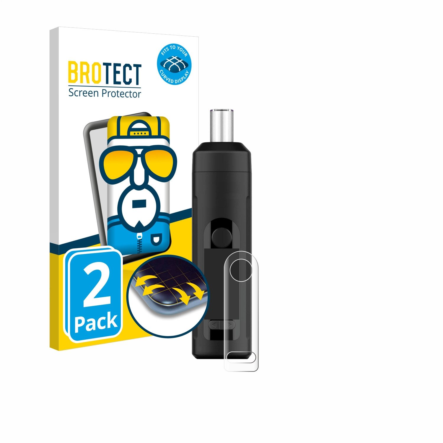 BROTECT Displayschutzfolie Fullscreen Schutzfolie für Norddampf Relict, 2 Stück, Displayschutz Folie Fullcover Klar Transparent