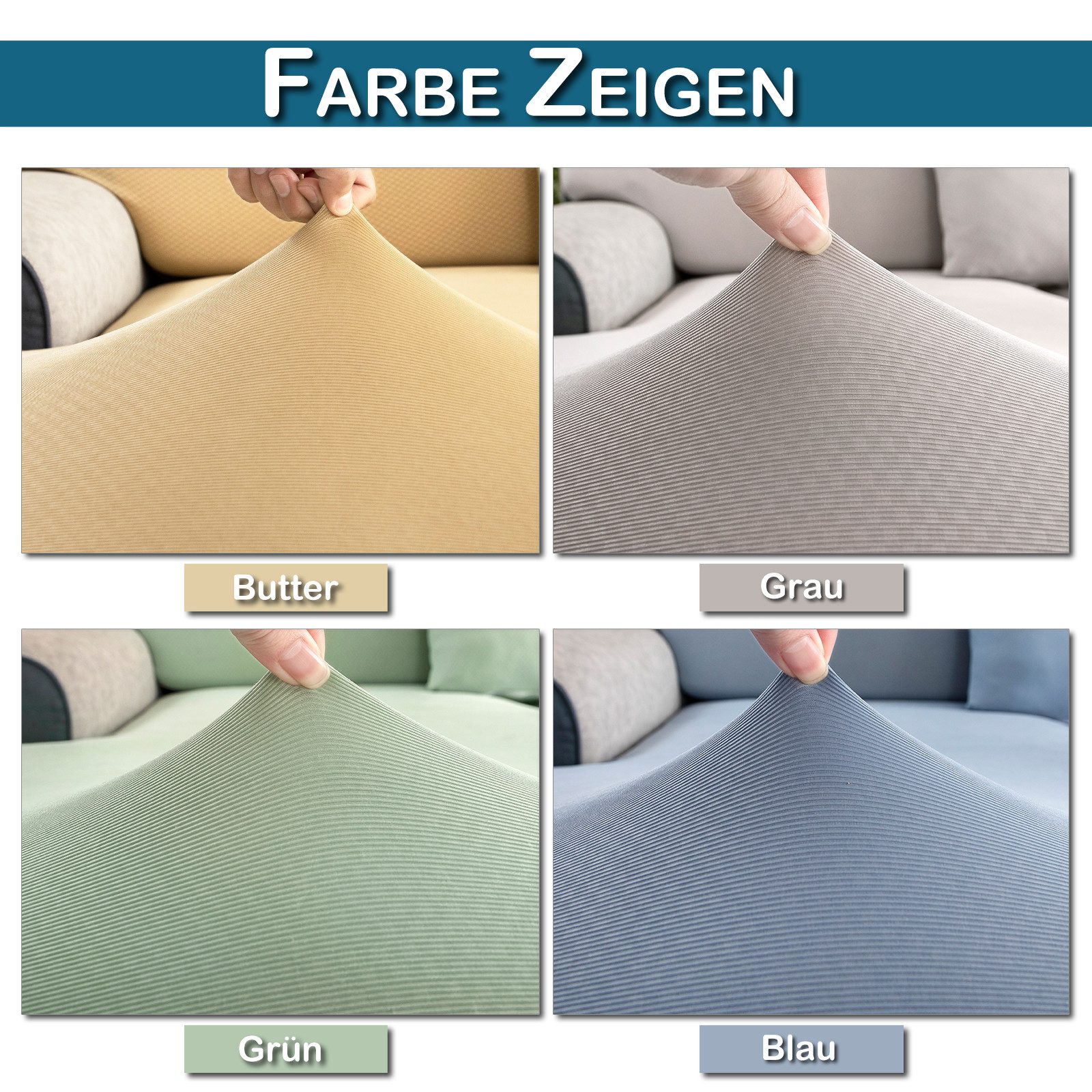 Jibenhome Sofahusse Sofa überzug 3 Sitzer, Sitzkissenbezug für Couch Stretch, Sofa Cover, Sofabezug 1/2 Sitzer, Couch bezüge Summer Kühlung Elastischer Husse