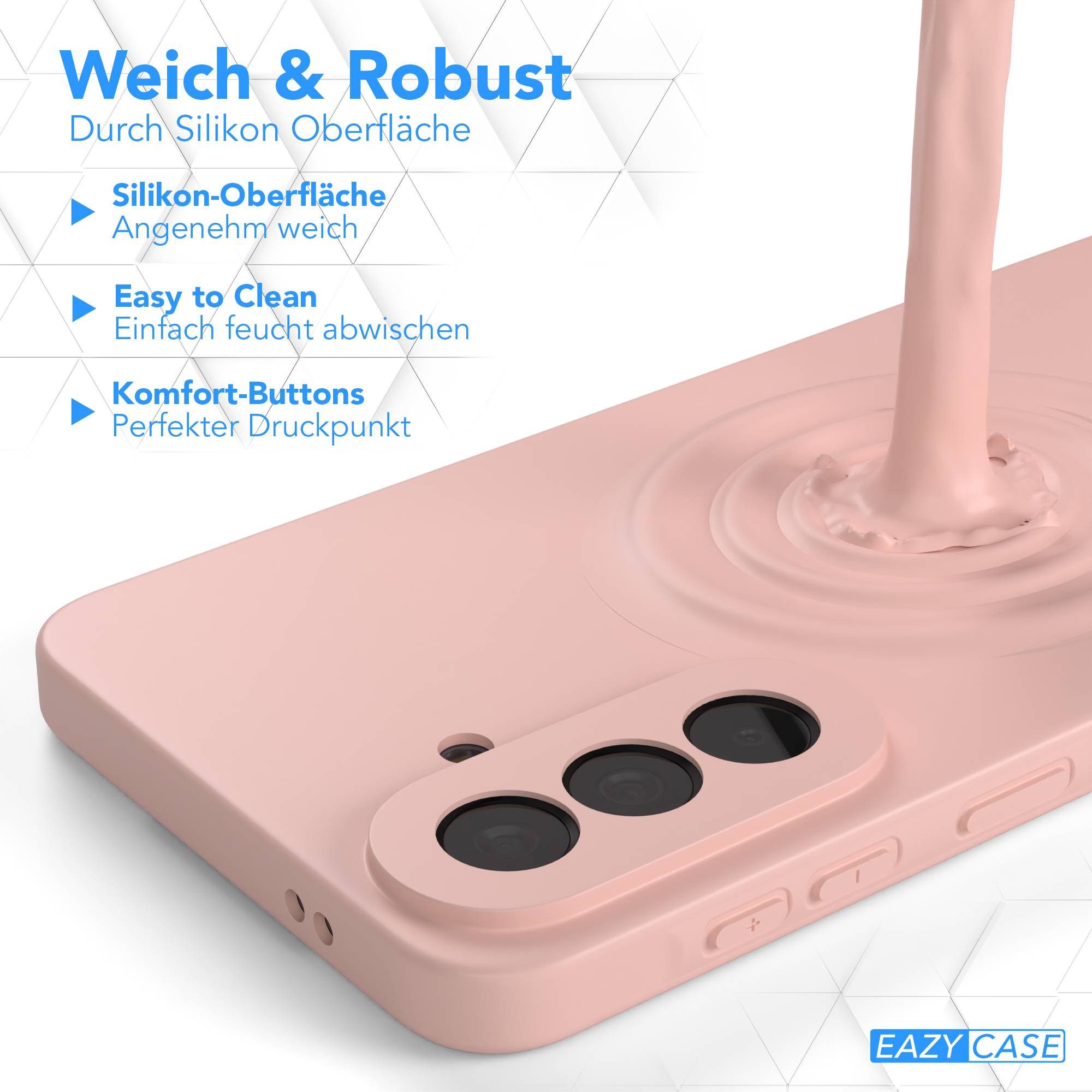 EAZY CASE Handyhülle Samsung Galaxy A57 MagSafe TPU / Silicon Coating Case 6,7 Zoll, MagSafe Schutzhülle Silikoncover mit Kameraschutz Rosa / Altrosa – Bild 5 von 5
