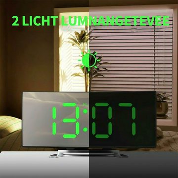DOPWii Wecker LED-Digitaler Wecker,Snooze, LED-Display,Alarmwecker,Tischuhr