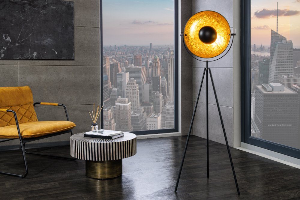 riess-ambiente Stehlampe STUDIO 150cm schwarz / gold, ohne Leuchtmittel, Industrial