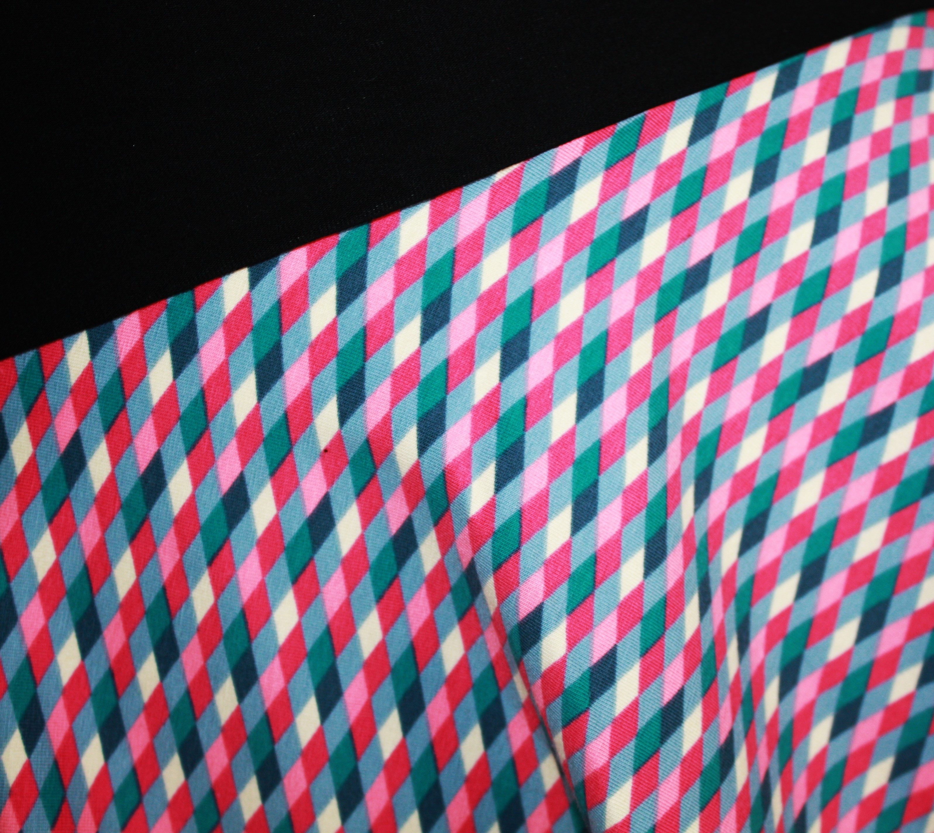 dunkle design Jerseyrock Baumwolle Grau Braun Mint Bunt 57cm elastischer Bund