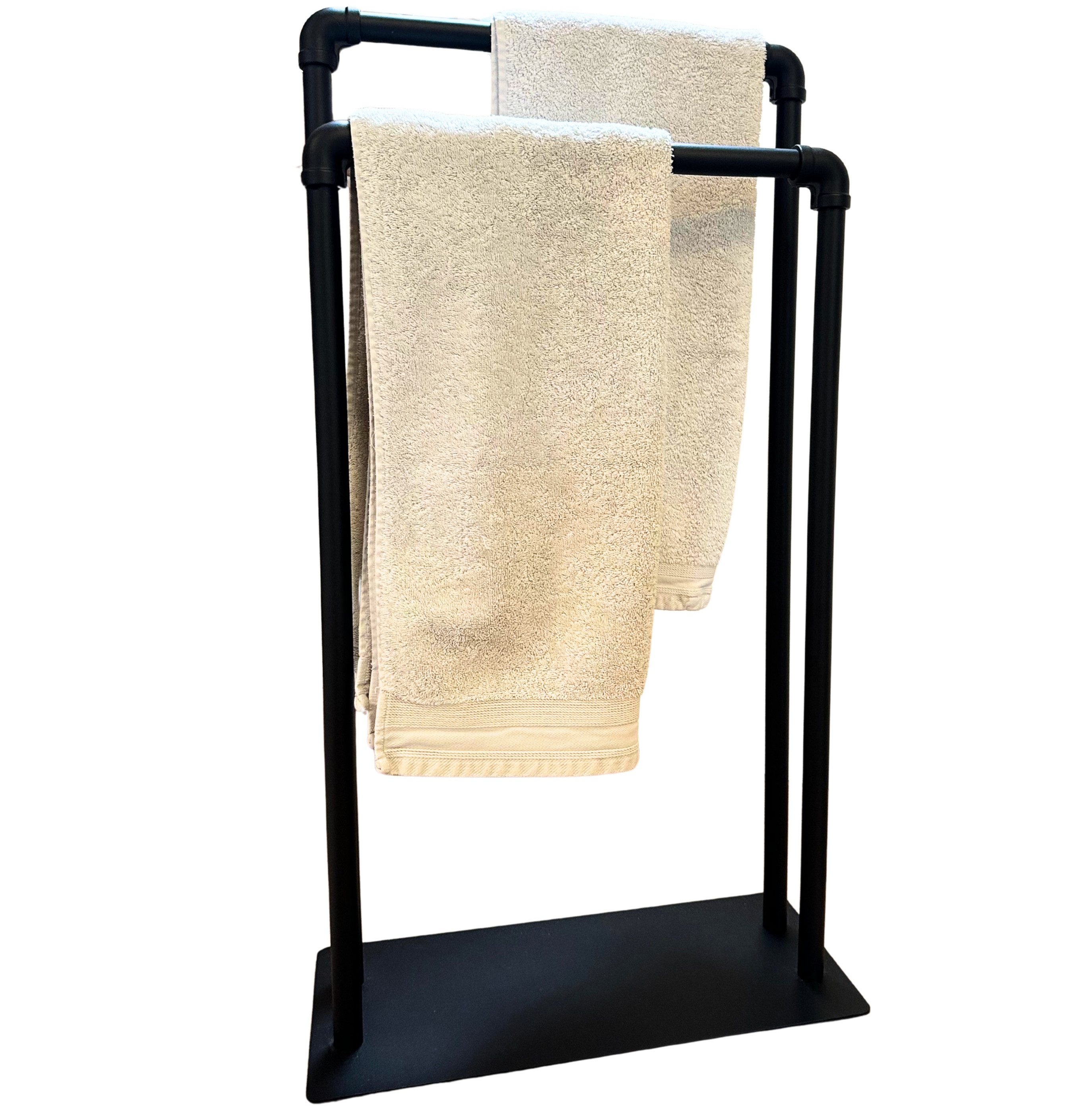 Libaro Handtuchständer freistehend mit 2 Armen PALERMO ohne Bohren fürs Bad günstig online kaufen