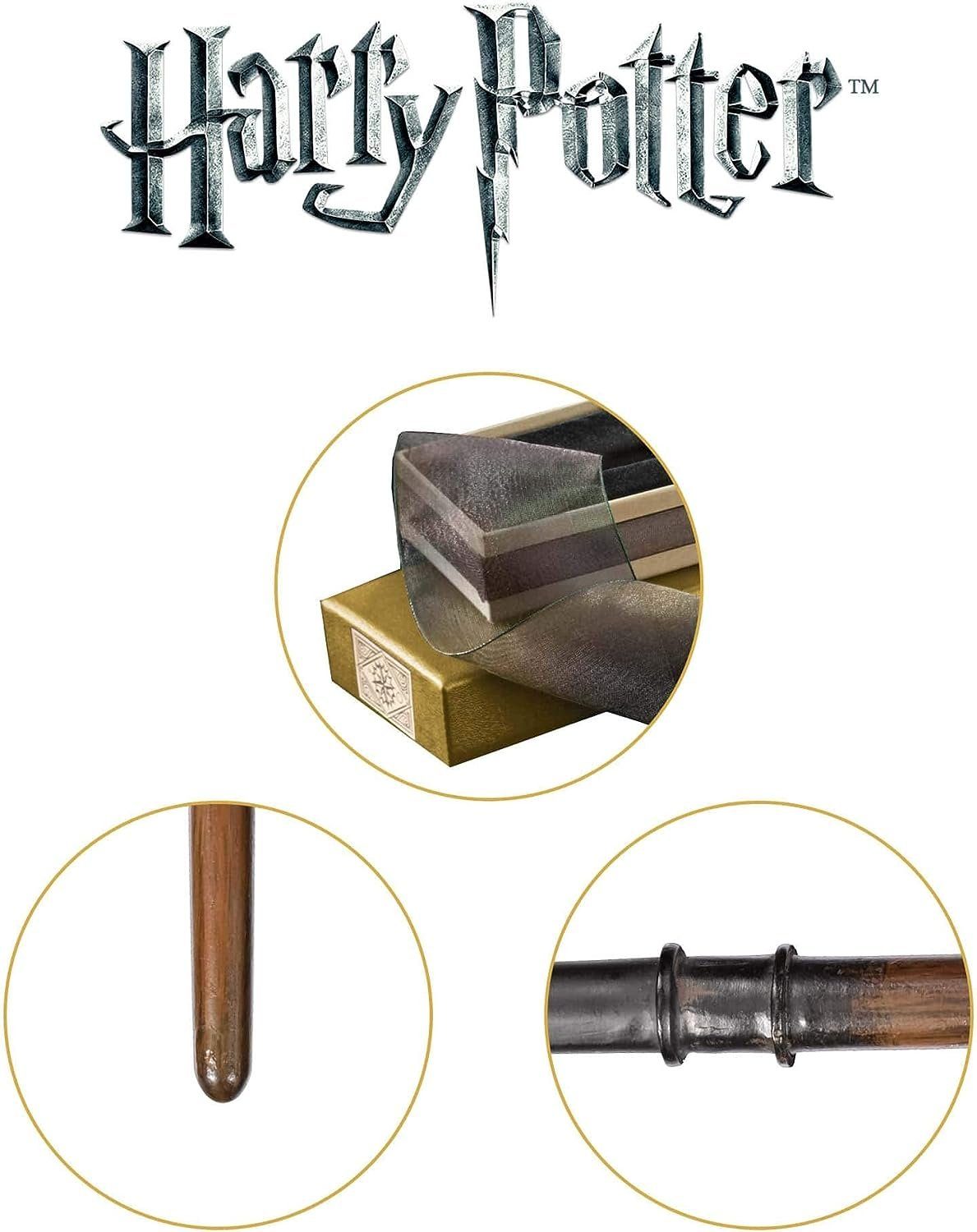 The Noble Collection Potter Nachbildung Dracos Zauberstab, detailgetreue Zauberstab Harry