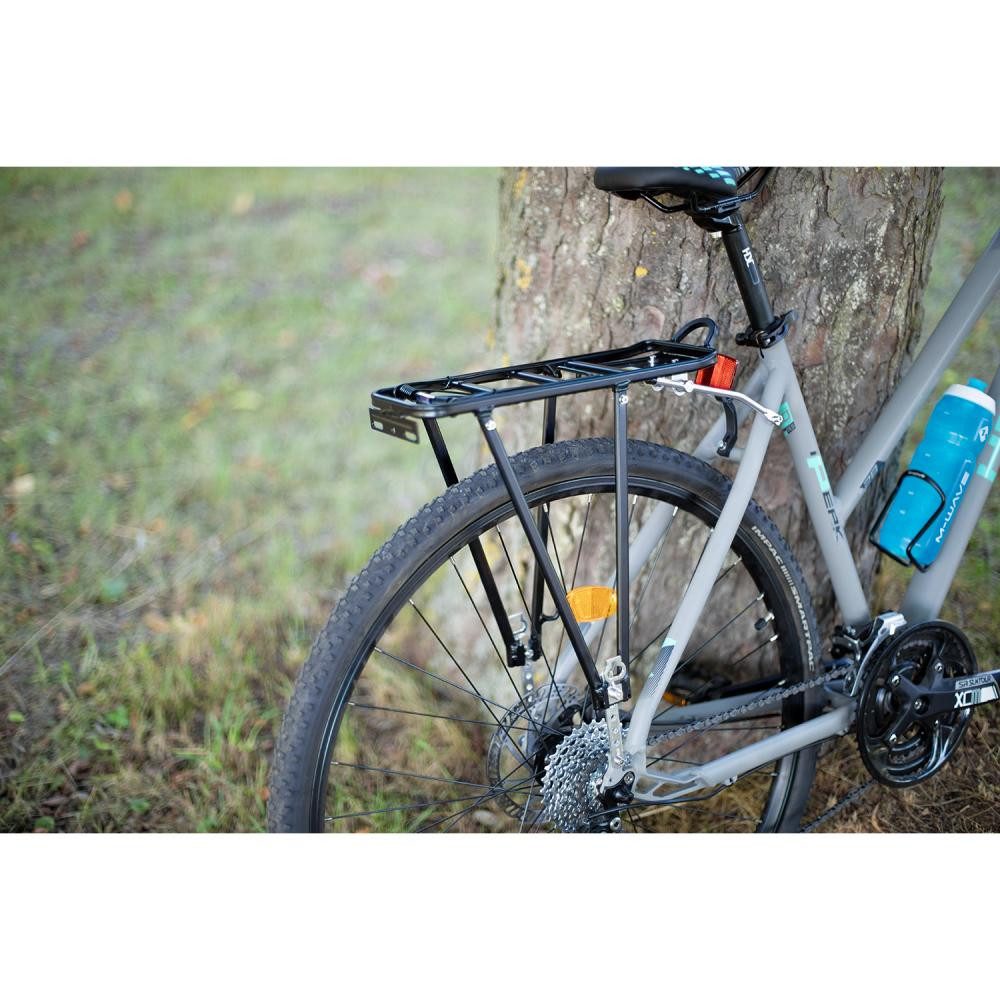 M-Wave Fahrrad-Gepäckträger M-WAVE Alu-Gepäckträger Ventura 24-28\" schwarz, 25 kg, Federklappe, R