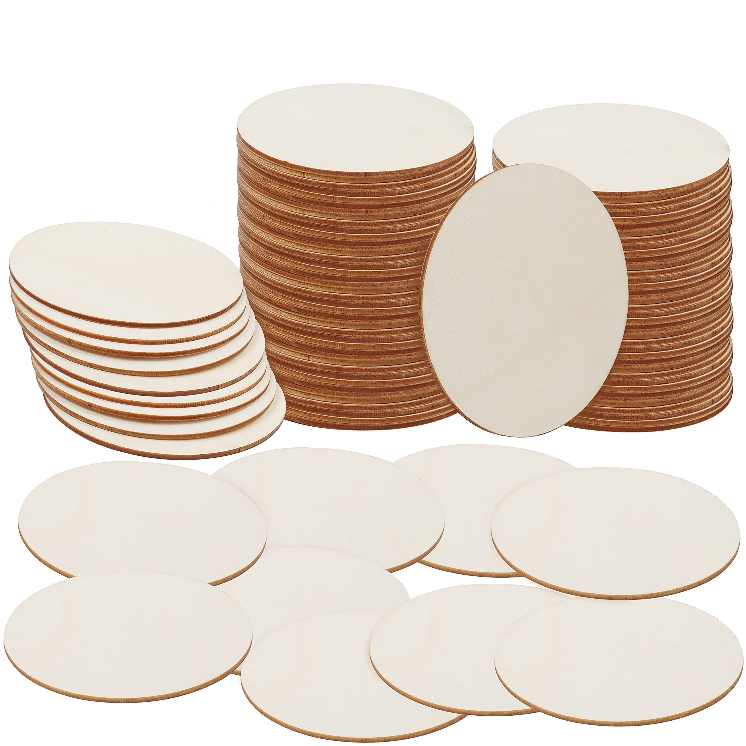 Kantholz 100er Pack Holzscheiben 10cm Rund 2mm Stark