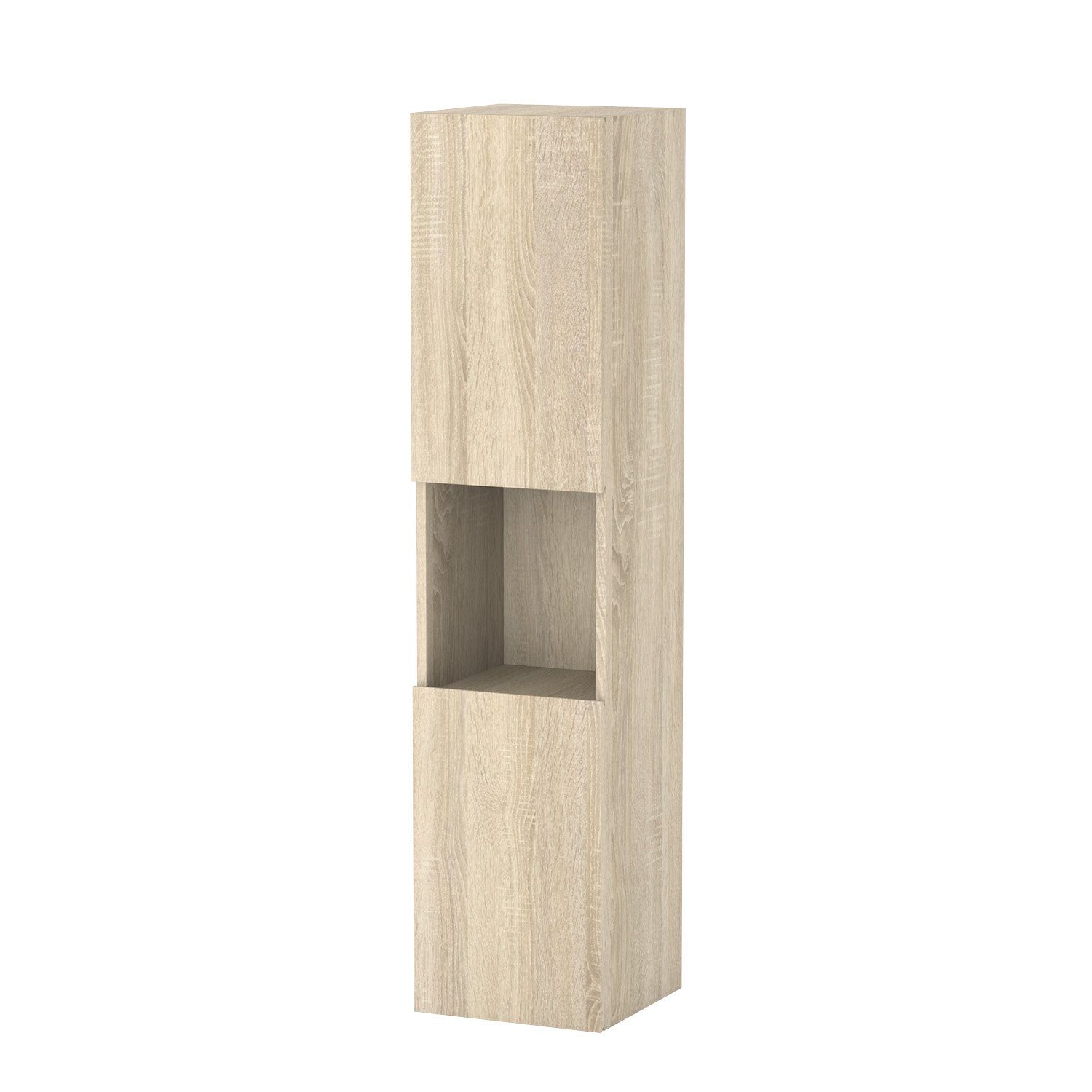 duschspa Hochschrank 131.5 cm hoch Eiche