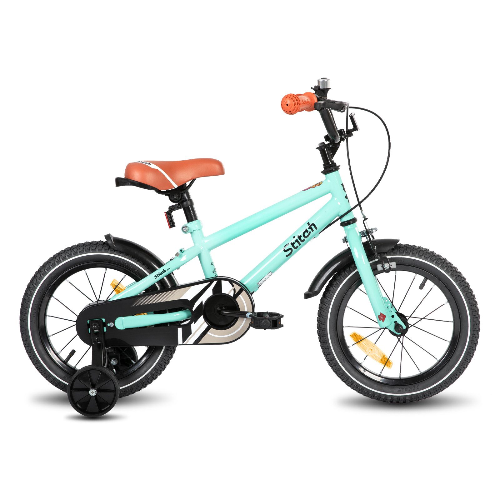 JOYSTAR Kinderfahrrad Totem 12/14/16/18/20 Zoll Kinderfahrrad für 2-11 jährige Jungen, mit Stützräder, Kotflügel, Front and rear dual brakes, Reflektorplatte