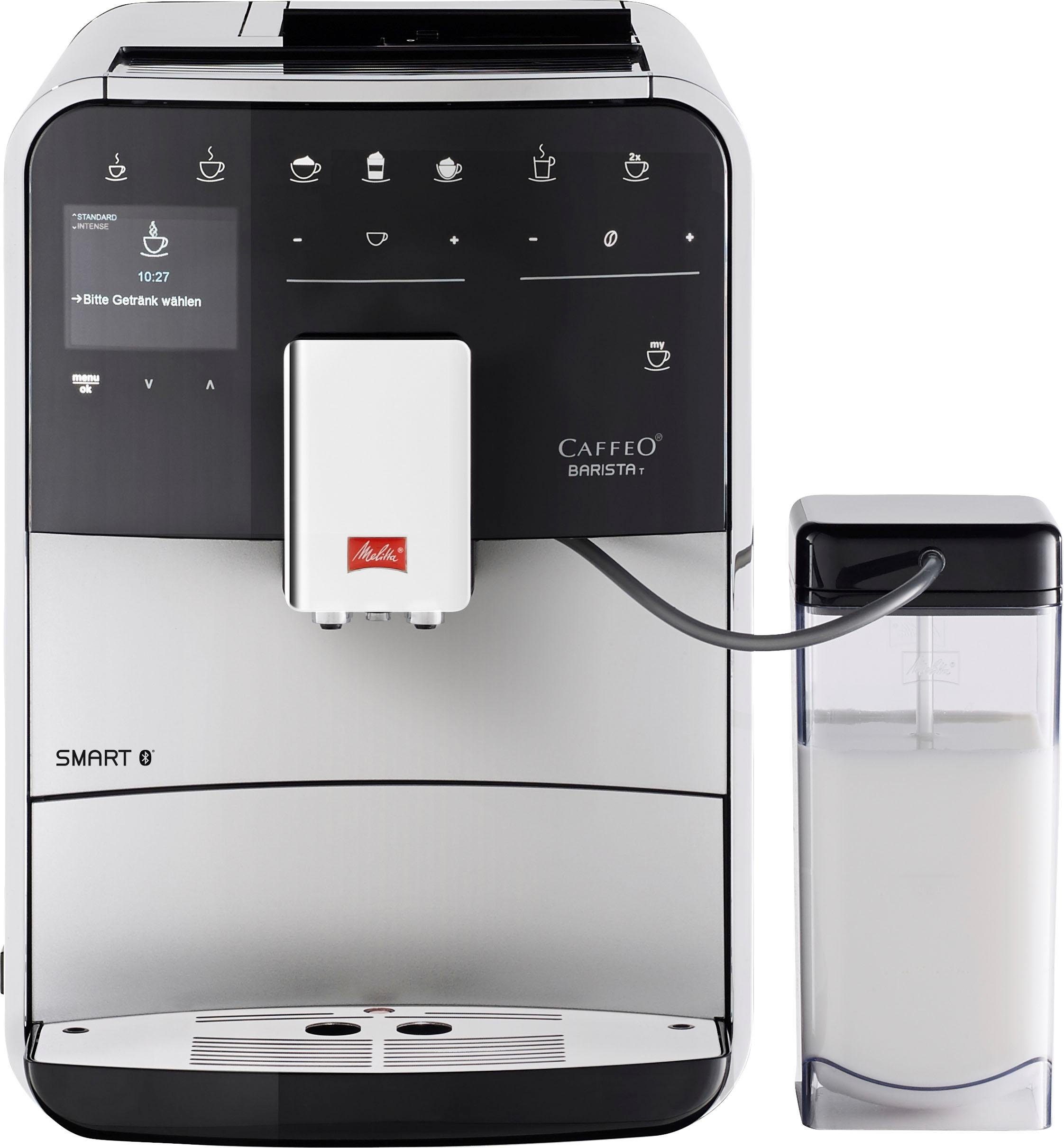 Melitta Kaffeevollautomat Barista T Smart® F 83/0-101, silber, 4 Benutzerprofile& 18 Kaffeerezepte, nach italienischem Originalrezept