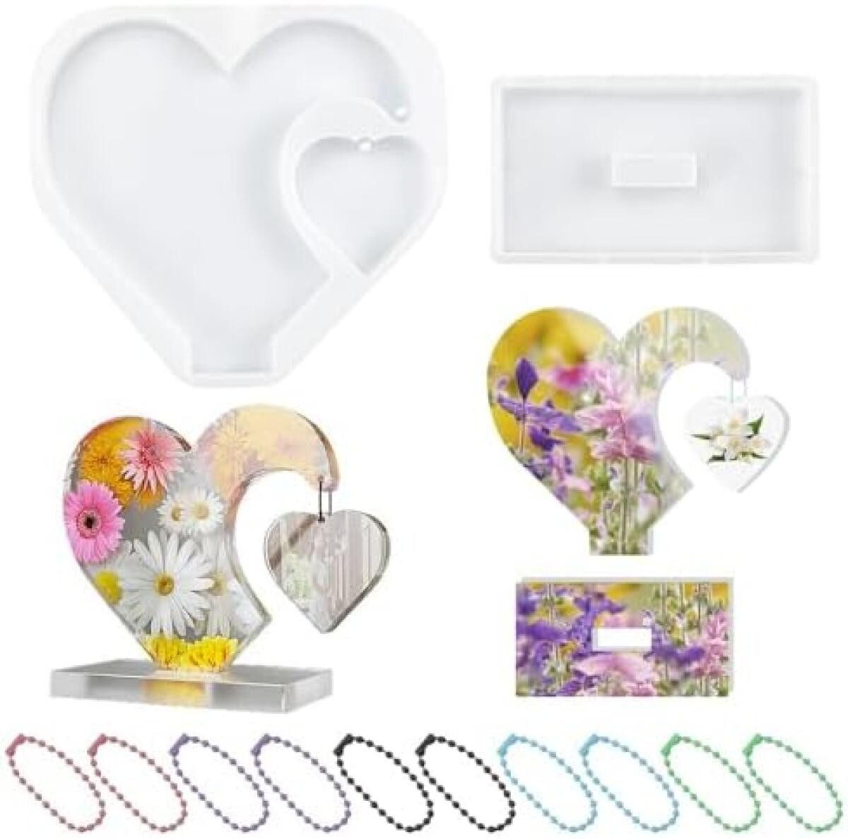 FELIXLEO Schokoladenform Silikonform Herz 3D DIY Kerzen Seife Schokolade Harz Gießform, (1-tlg)