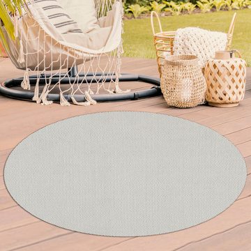 Teppich Teppich Modern Sisal In- & Outdoor creme, TeppichHome24, Rund, Höhe: 10 mm