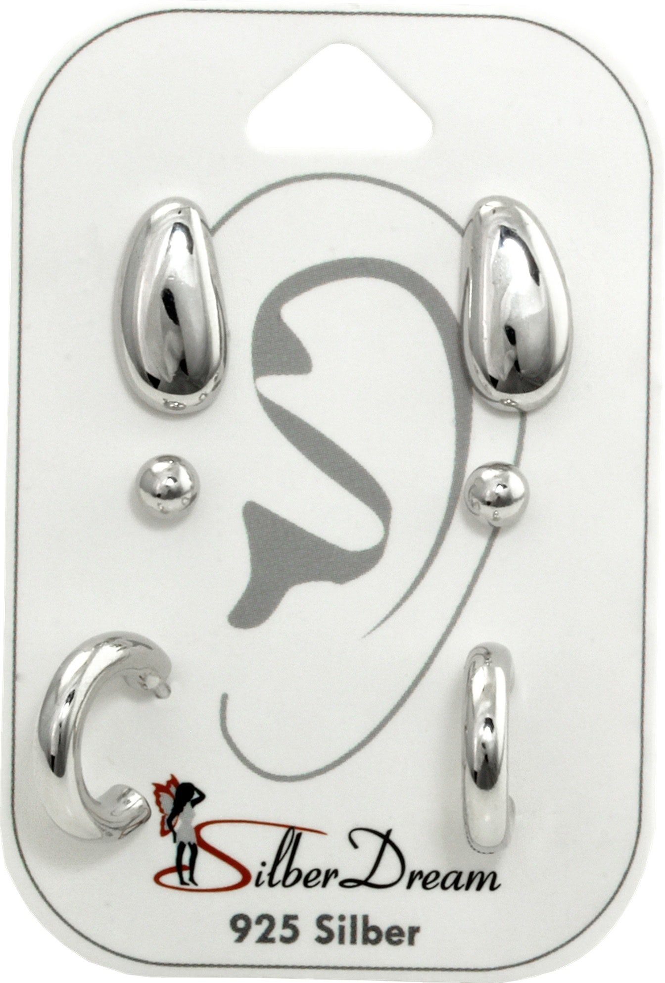 SilberDream Paar Ohrstecker SilberDream 3er Ohrringe Set Ohrstecker (Ohrste günstig online kaufen