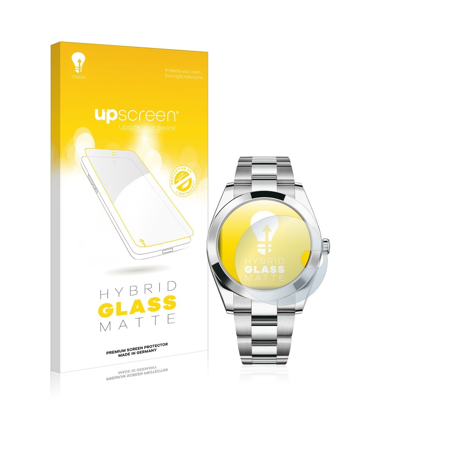 upscreen Displayschutzglas Folie für Rolex Datejust 41, Schutzfolie Glas Panzer Display Schutz matt