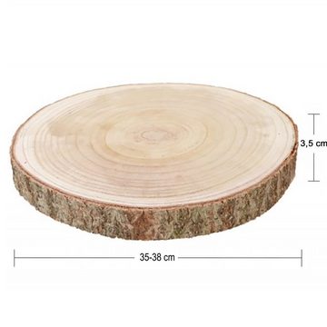 CHAKS Rindenscheiben Holzscheibe 35-38cm Durchmesser