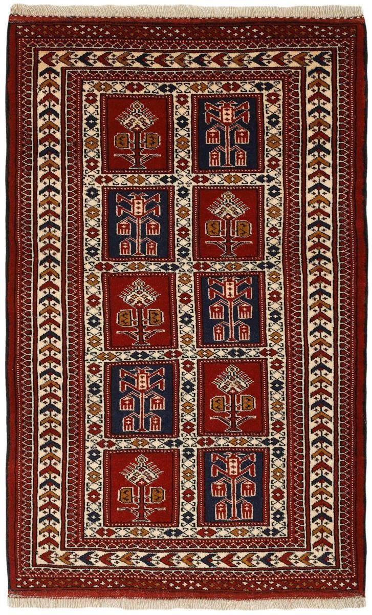 Orientteppich Turkaman 79x124 Handgeknüpfter Orientteppich mm 6 Nain Perserteppich, rechteckig, / Trading, Höhe