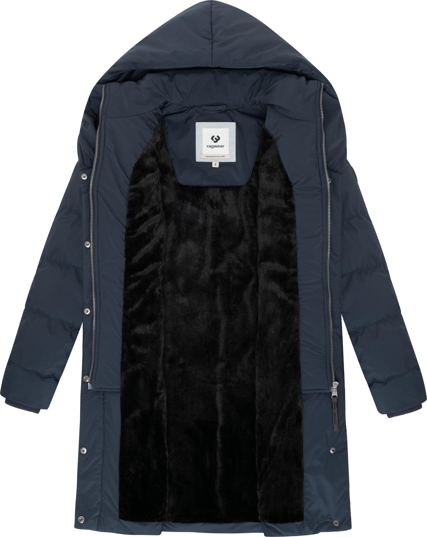 Ragwear Steppmantel Natalka Soft YOUMODO Warmer Wintermantel mit hohem Kragen und Kapuze