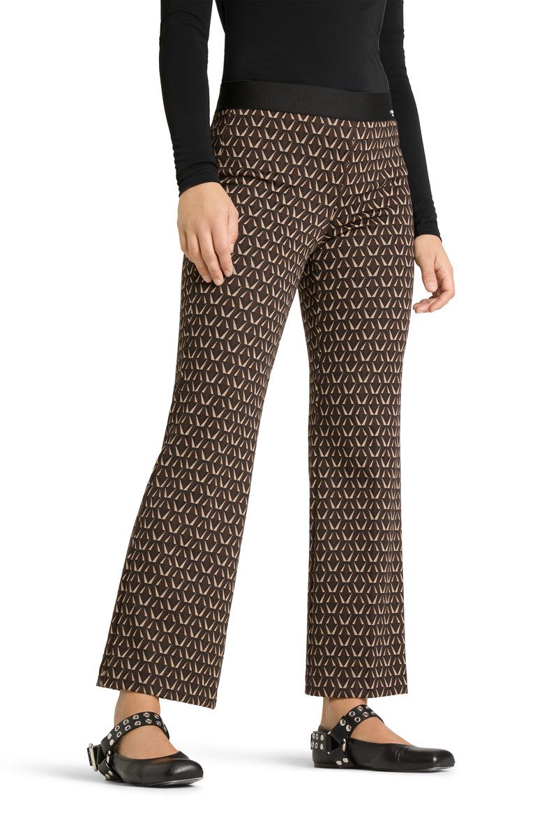 Cambio Chinohose Faith, geometr caramel/choco/bla