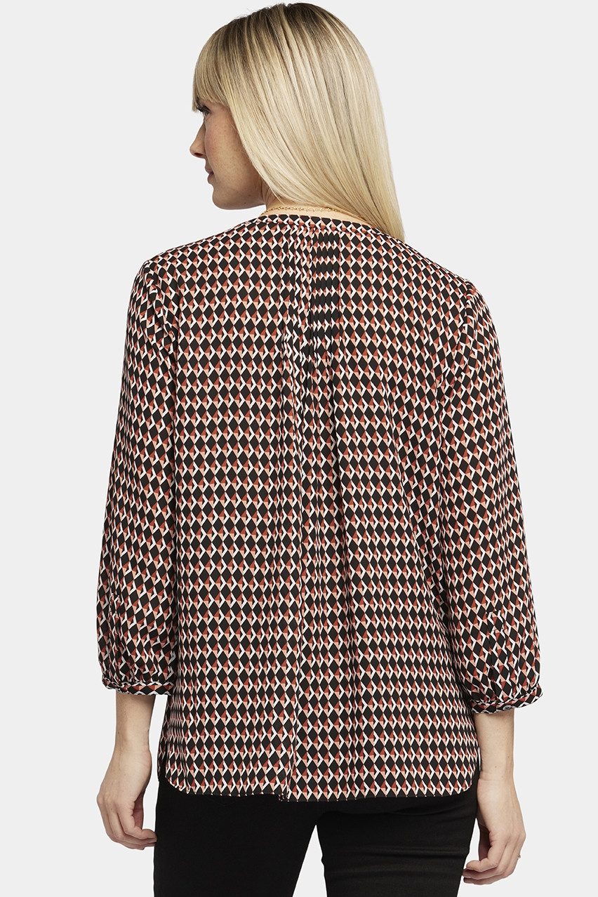 NYDJ Blusentop Pintuck Blouse Grafikdruck