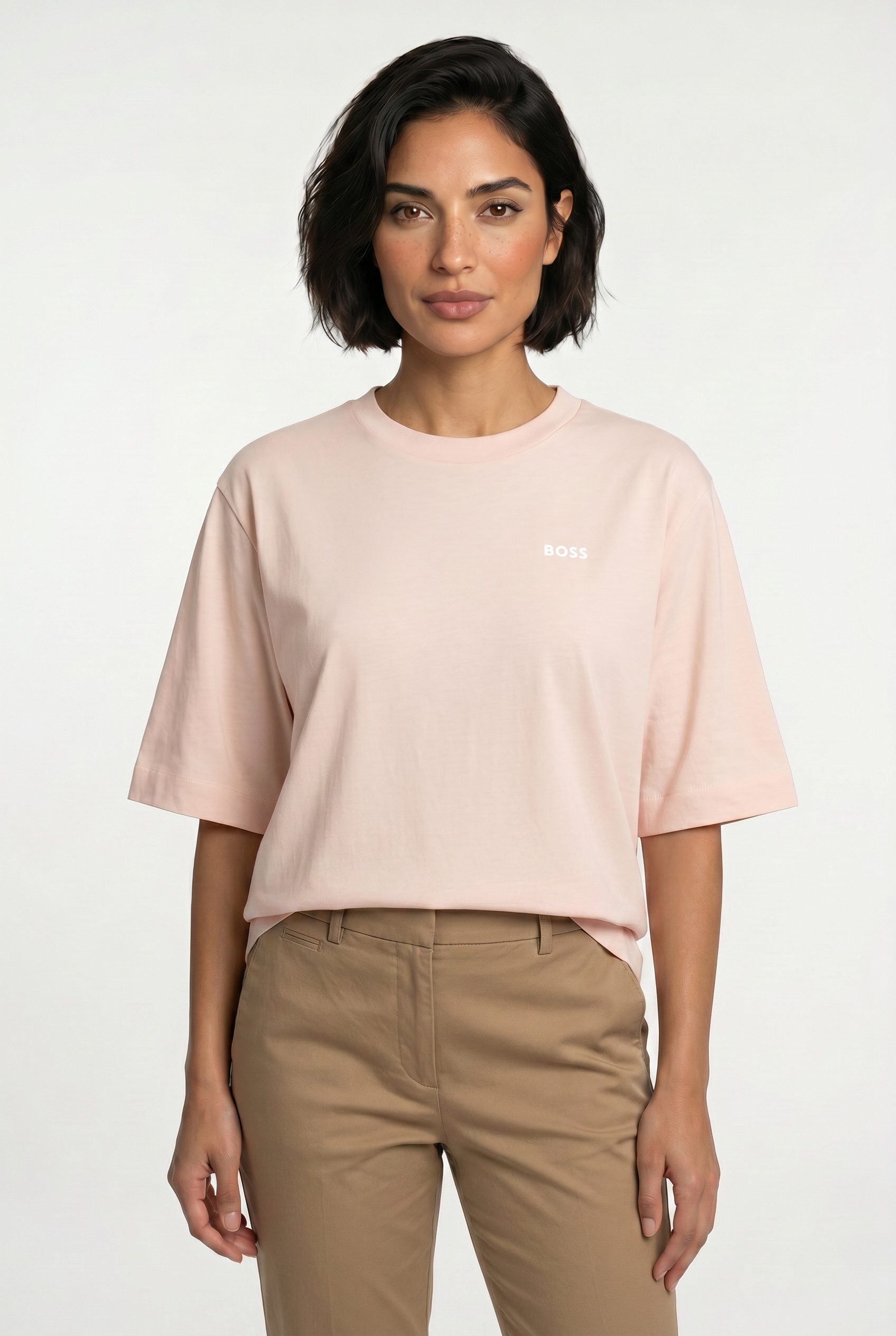 BOSS ORANGE T-Shirt Eregular Premium Damenmode mit Logo-Detail, Relaxed Fit