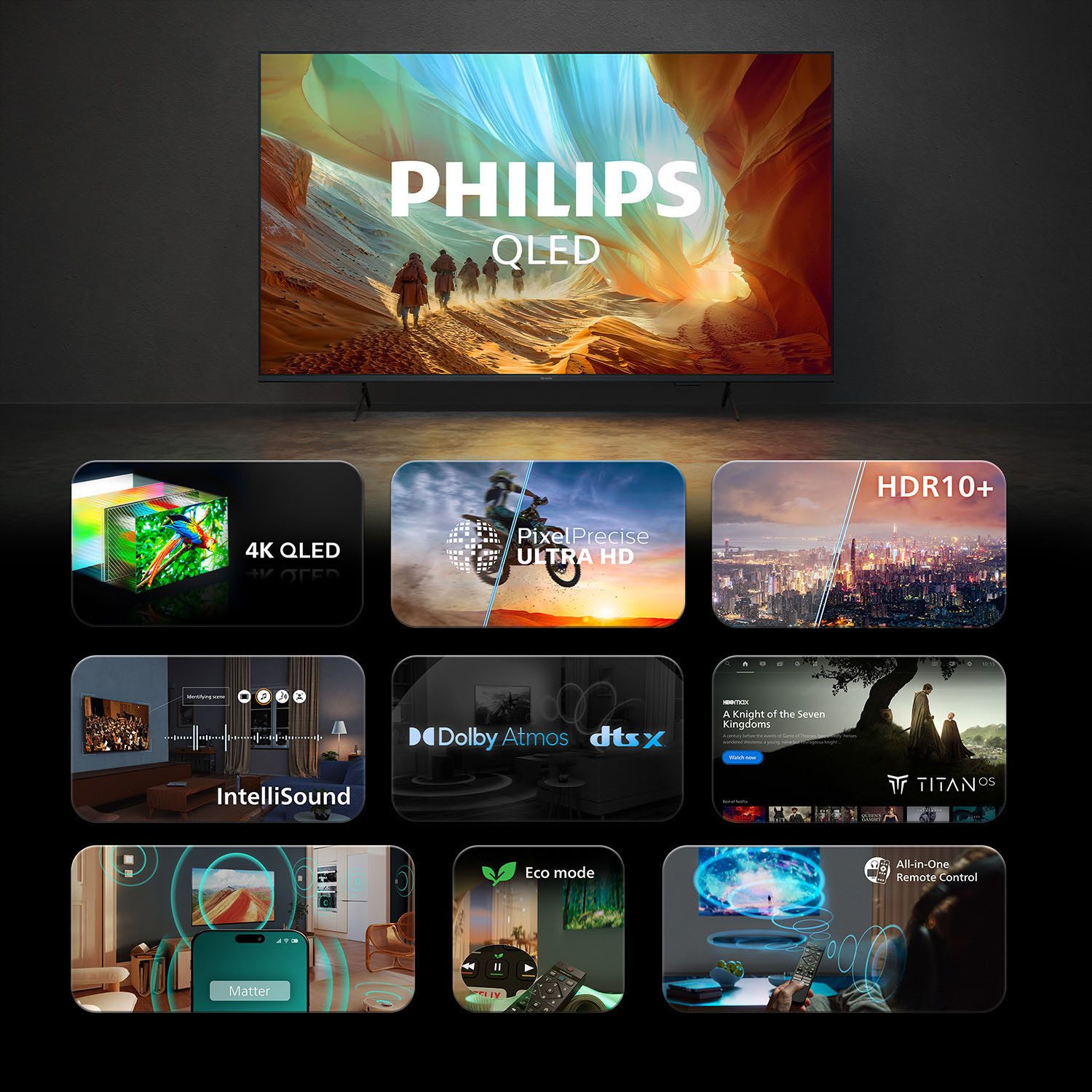 Philips 65PQS7801/12 QLED-Fernseher (164 cm/65 Zoll, 4K Ultra HD, Smart-TV)