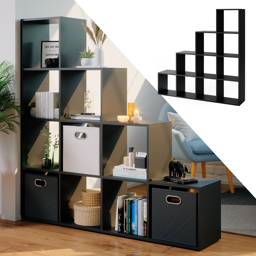 Vicco Raumteiler, Schwarz, 142.4 x 143 cm, Drehbar günstig online kaufen