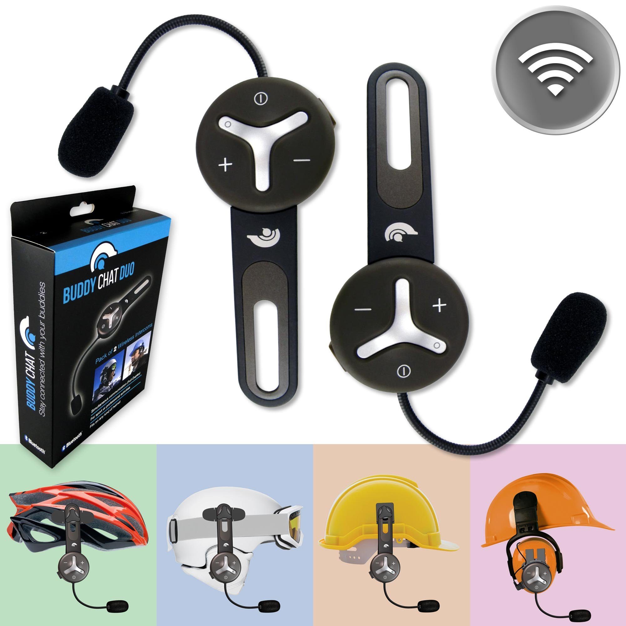 BuddyChat Buddy Chat Duo BluetoothKopfhörer (Bluetooth, Bluetooth, Gegensprechanlage, bis zu