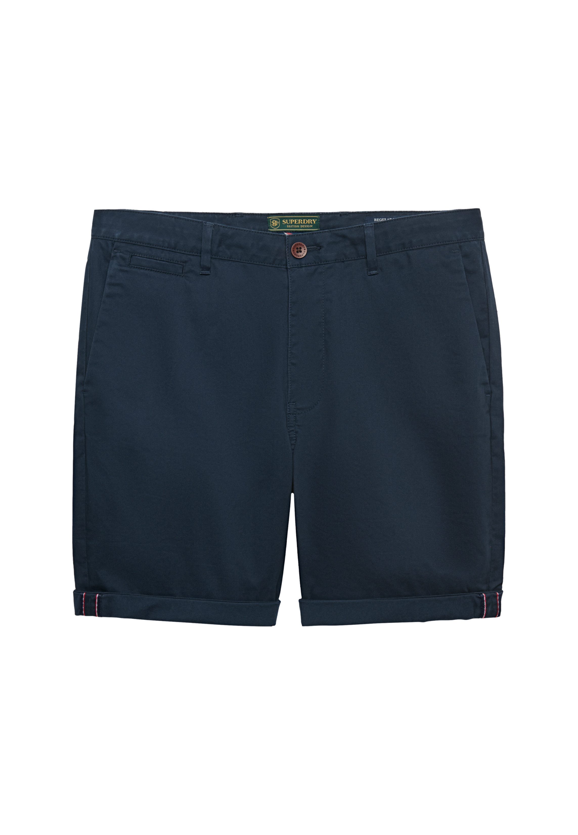 Superdry Chinoshorts PREMIUM REGULAR CHINO SHORT aus Baumwollmischung mit Elasthan, Relaxed Fit, unifarben, knielang – Bild 4 von 5