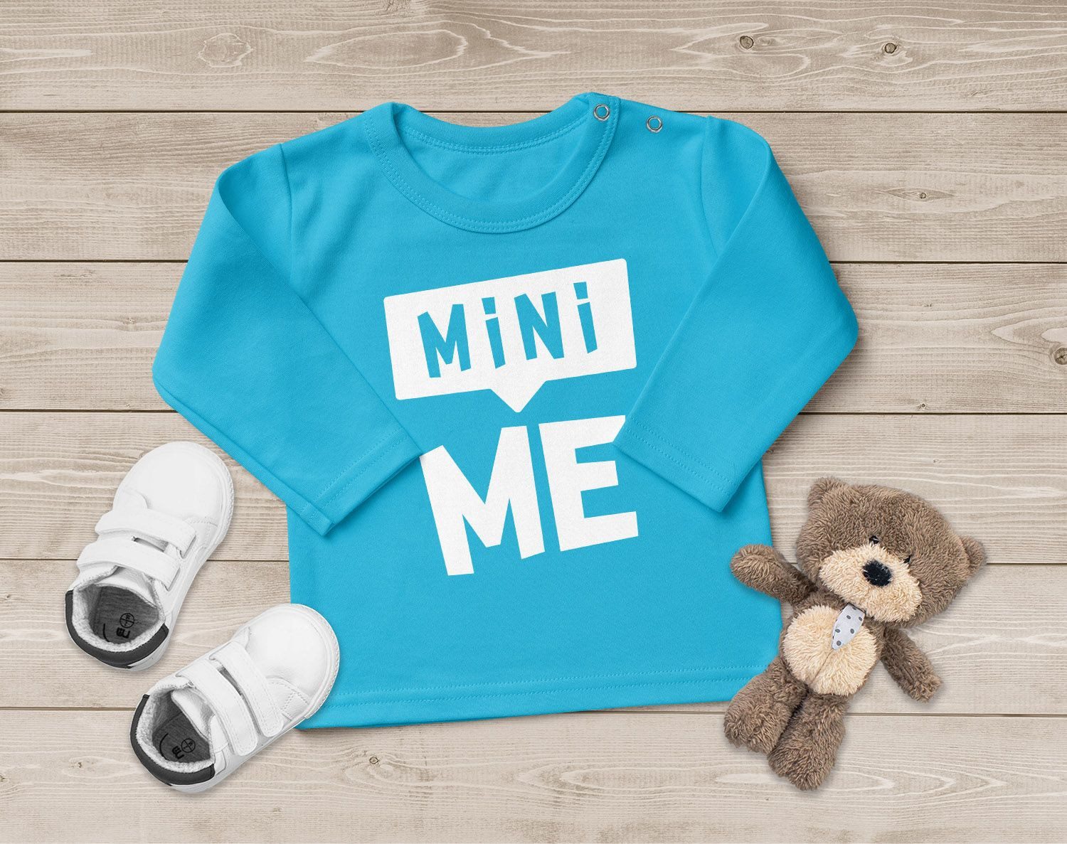 Rundhalsshirt Baby Langarmshirt Mini-Me Babyshirt Jungen Mädchen Shirt