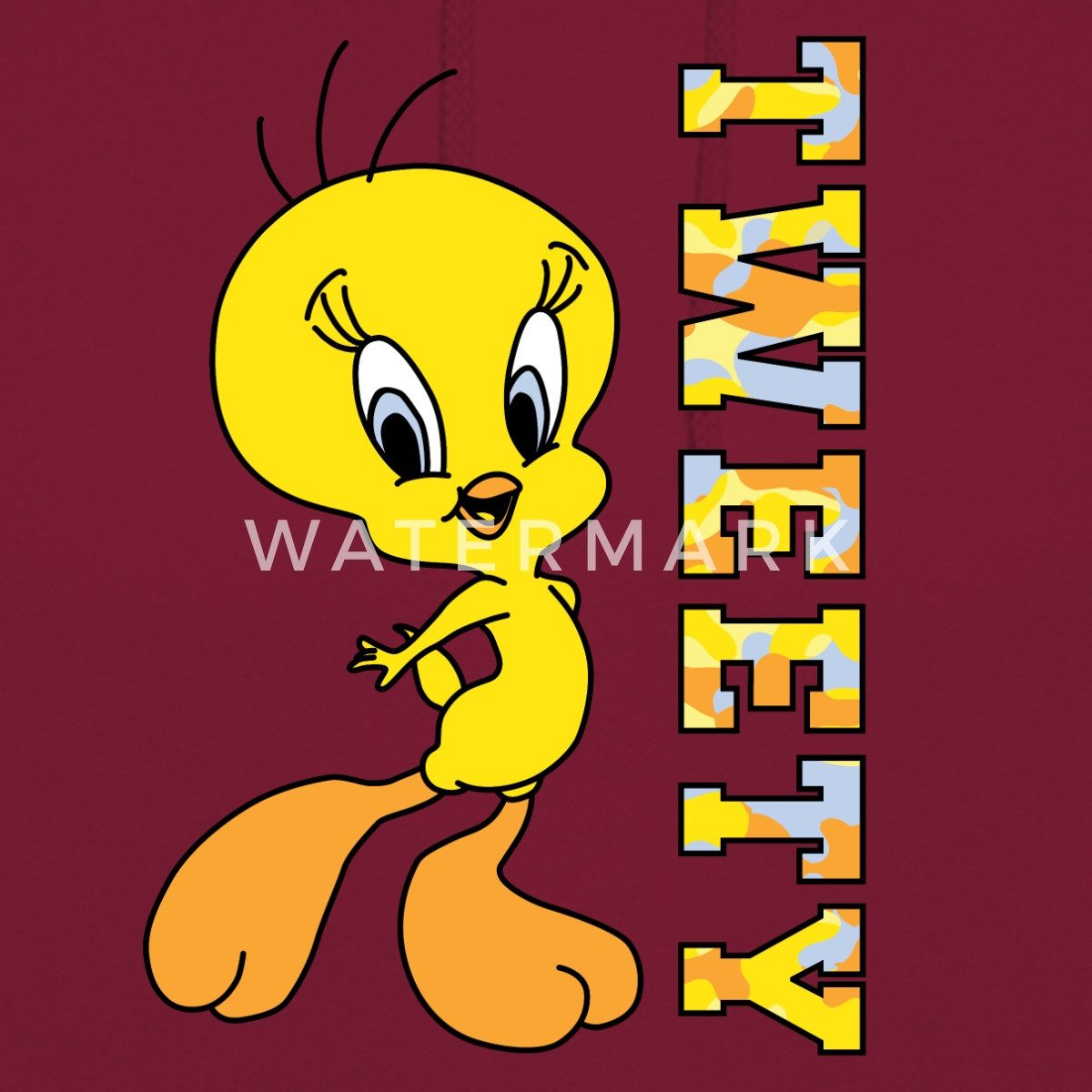 Spreadshirt Hoodie Looney Tunes Tweety Camouflage Unisex Hoodie (1-tlg)