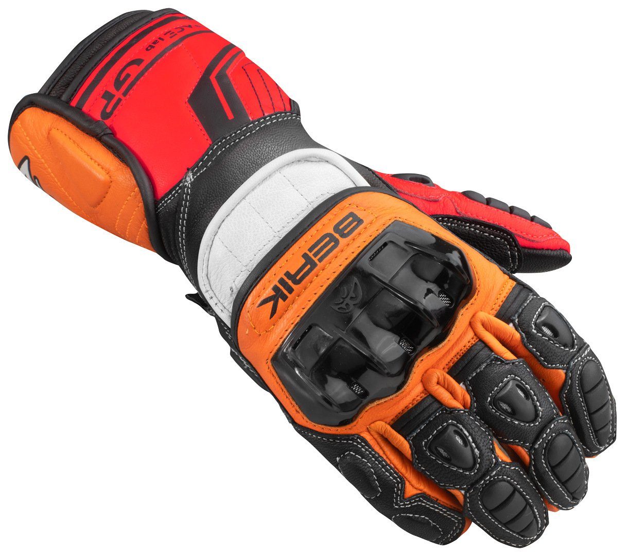 Berik Motorradhandschuhe Track Pro Motorradhandschuhe Black/Orange