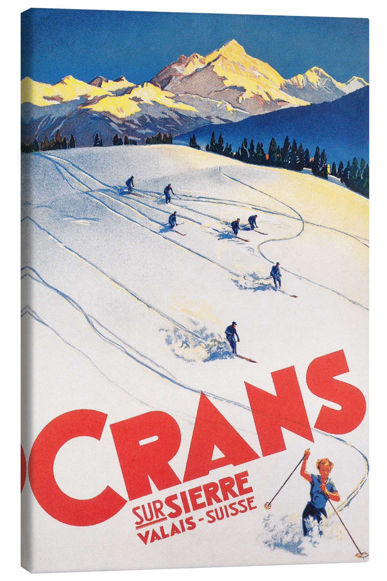 Leinwandbild Vintage Ski Collection