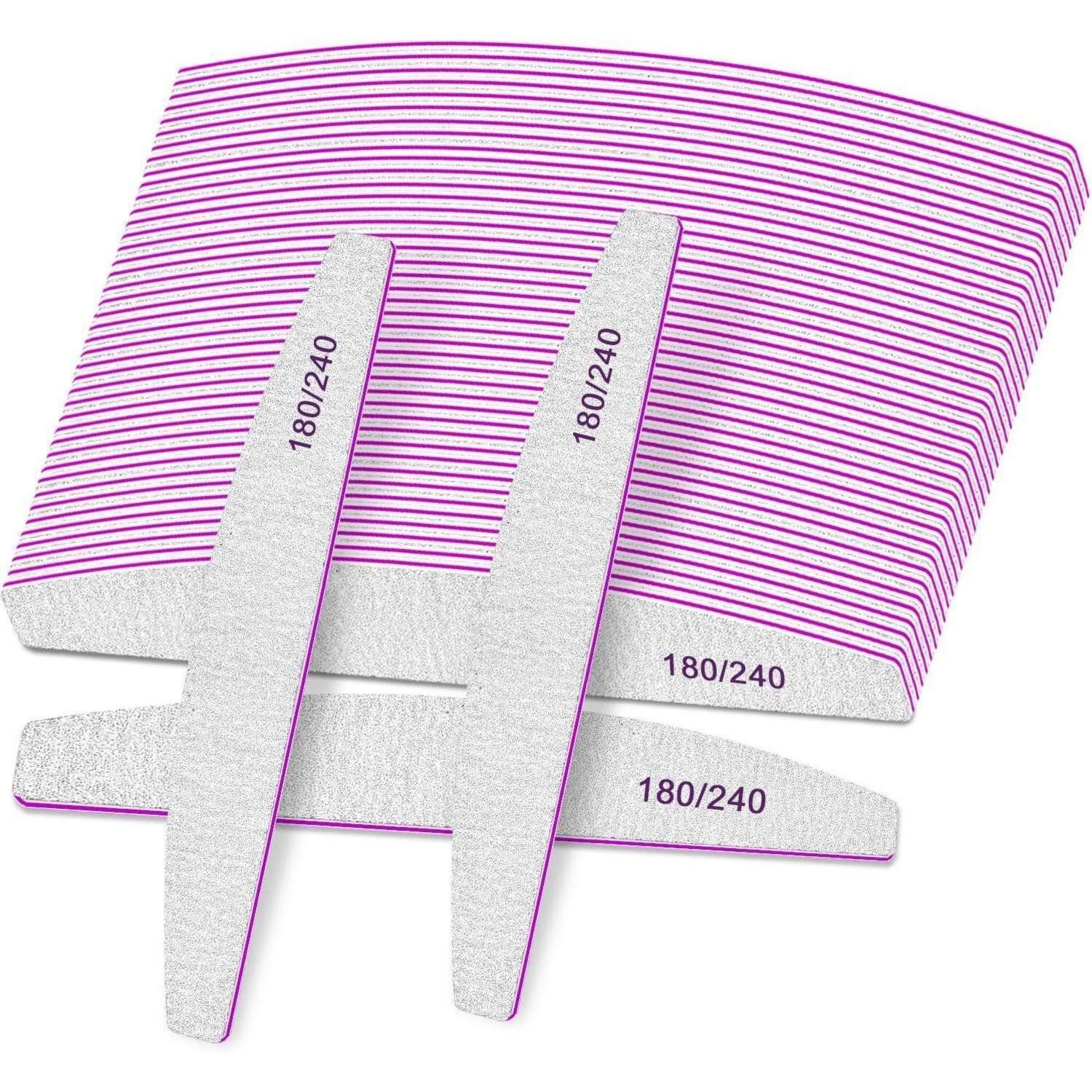 Selistamm Sandblatt-Nagelfeile Nagelfeile 25 Stück 180/240 Grit professionelle Naturnägel Fingernagel