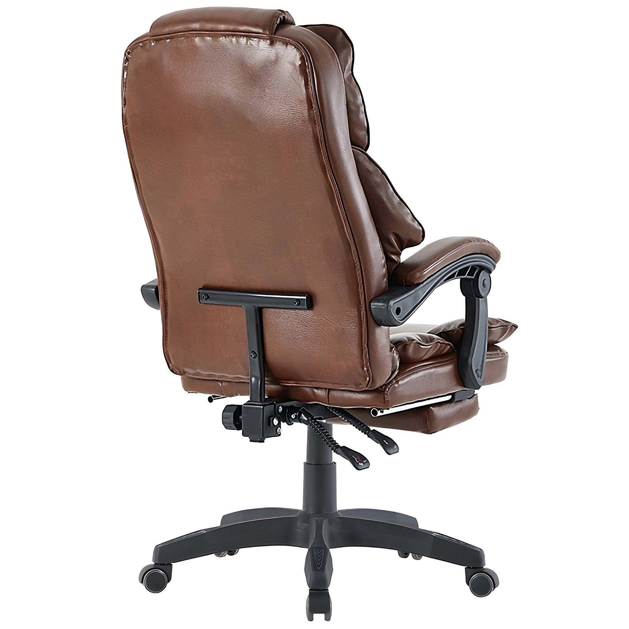 (1 Chair Home Bürostuhl mit im Lederoptik-Design Stück), Rafael TRISENS Chefsessel Dunkelbraun Polsterung Office extra