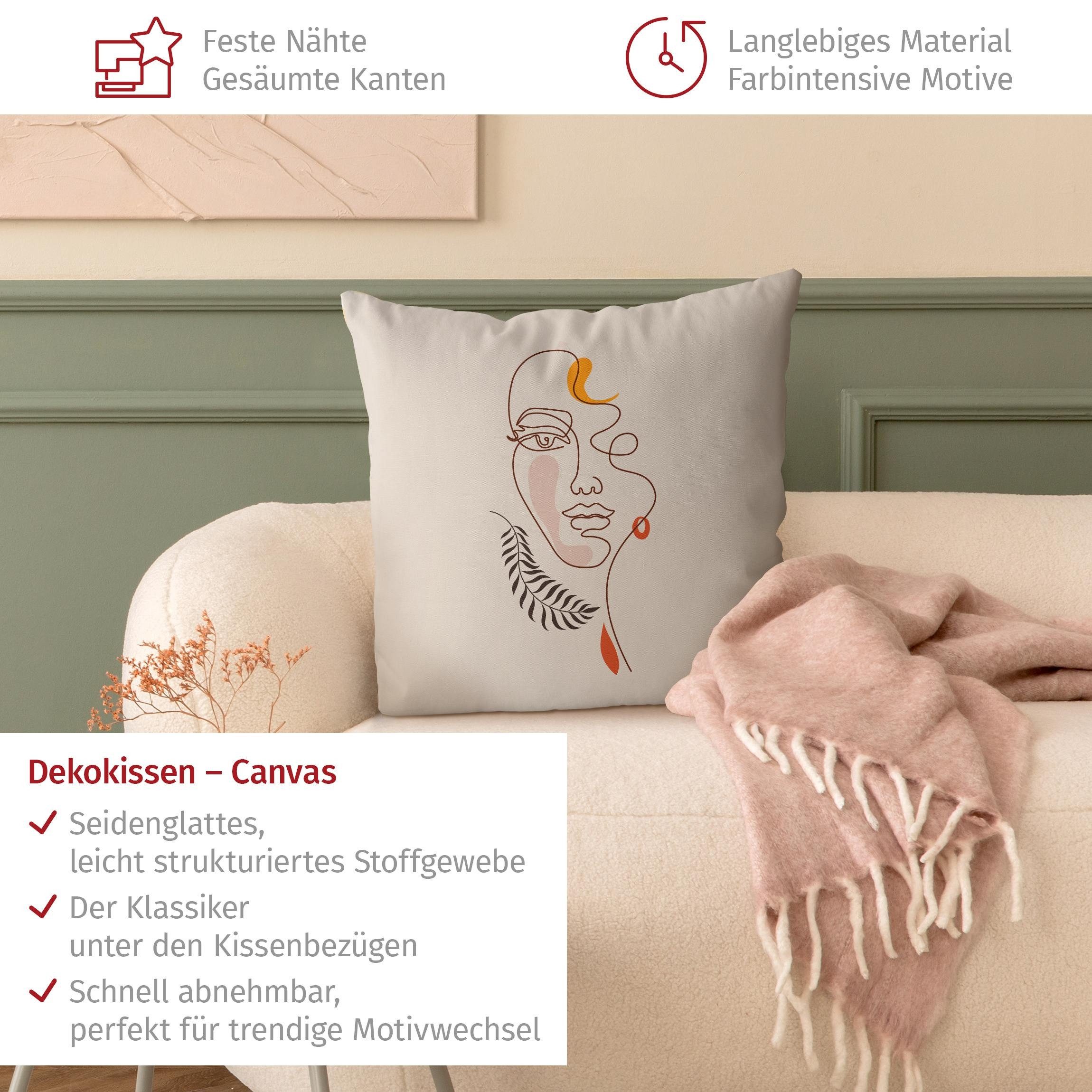 Bilderdepot24 Dekokissen drinnen Kissenhülle/ Sofakissen/ Zierkissen Kissenhülle beige Portrait, Bezug mit / ohne Füllung Zierkissen Outdoor Sofa Bett