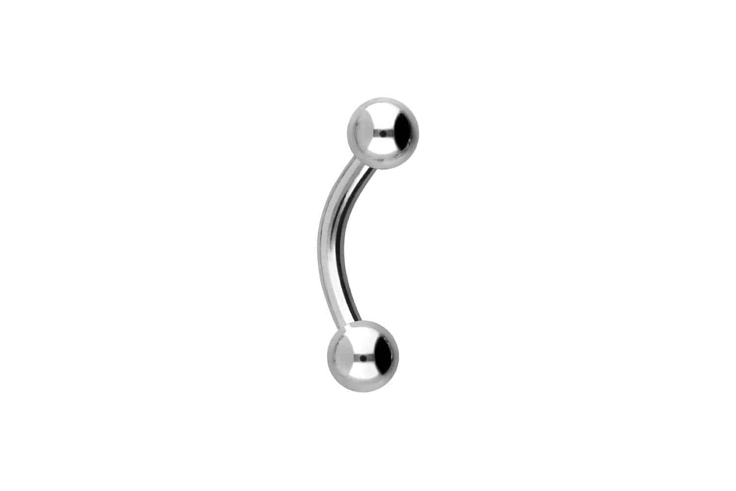Bauchnabelpiercing Titan Banane mit Innengewinde