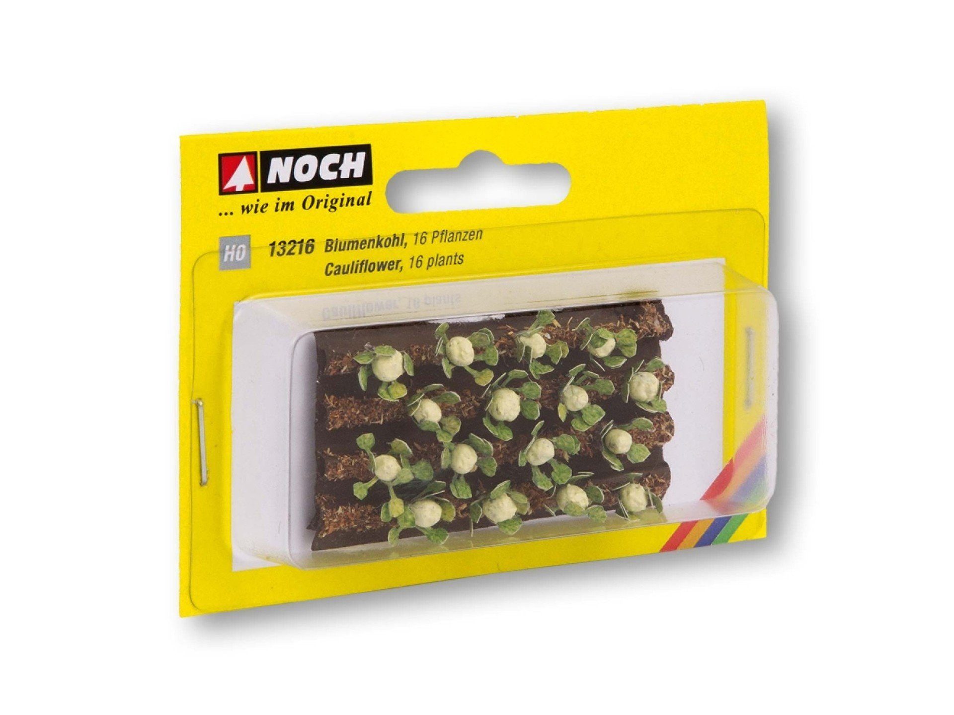 NOCH Modelleisenbahn-Grasfasern Blumenkohl, mit Miniatur Pflanzen, 16 Pflanzen à 3, Pflanzen