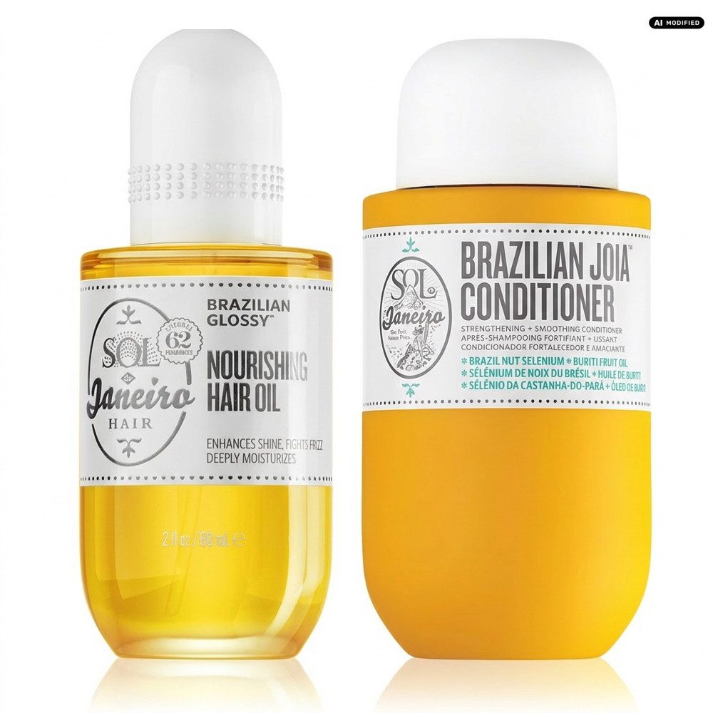 Sol de Janeiro Haaröl Sol de Janeiro Hair Oil und Brazilian Joia Conditioner Pflege Duo, Pflege Duo für geglättetes, genährtes und glänzendes Haar