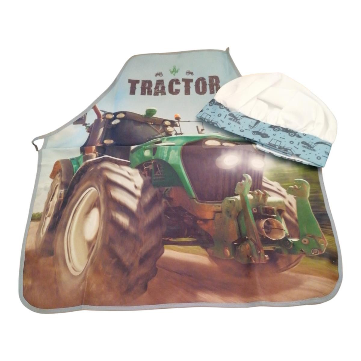 BrandMac Kochschürze Kochschürze für Kinder, "Grüner Traktor" Motiv, Schürz günstig online kaufen